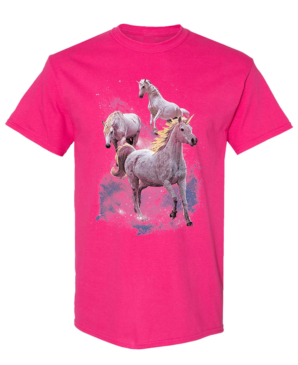 Unicorn Herd — Heliconia T-Shirt — front