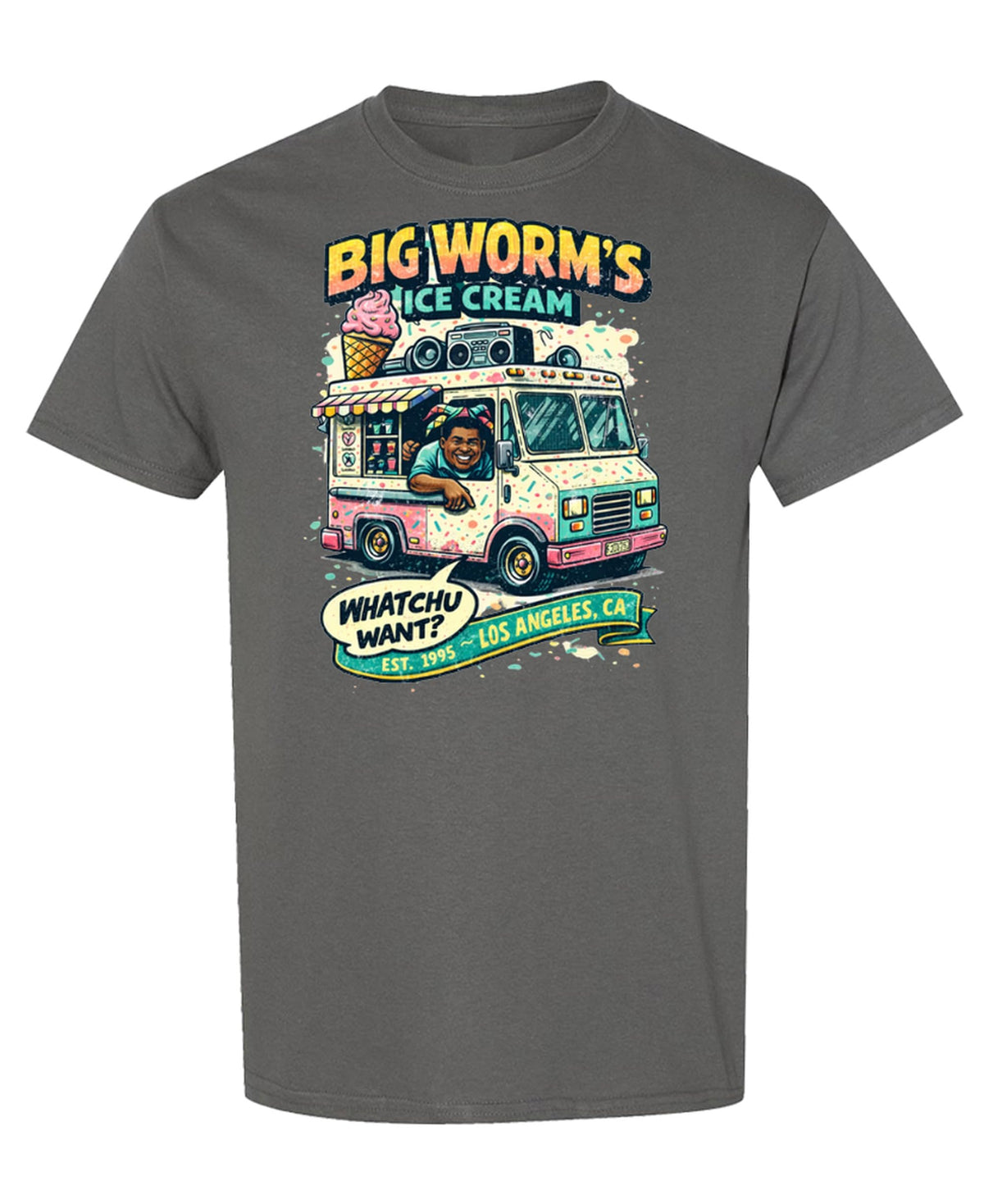 Ice Cream Truck — Charcoal T-Shirt — front