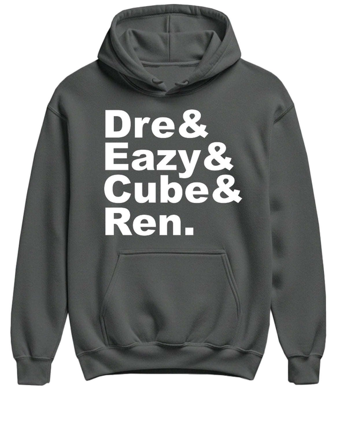 Dre Eazy Cube Ren — Charcoal Hoodie — front