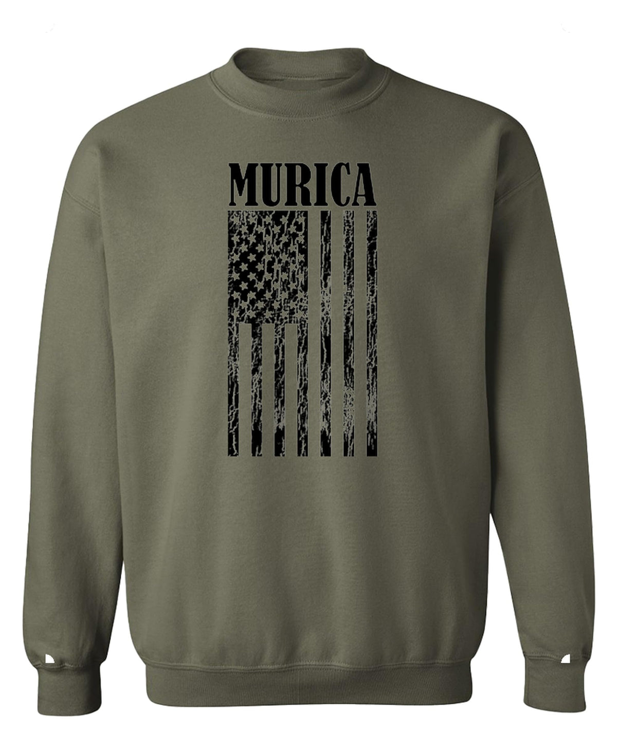 Murica — Military Green Sweatshirt — front