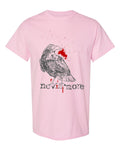 Nevermore Raven — Light Pink T-Shirt — front