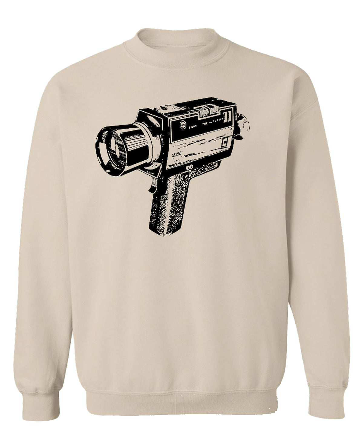 Vintage Super 8 Movie Camera — Sand Sweatshirt — front