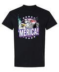 Merica — Black T-Shirt — front
