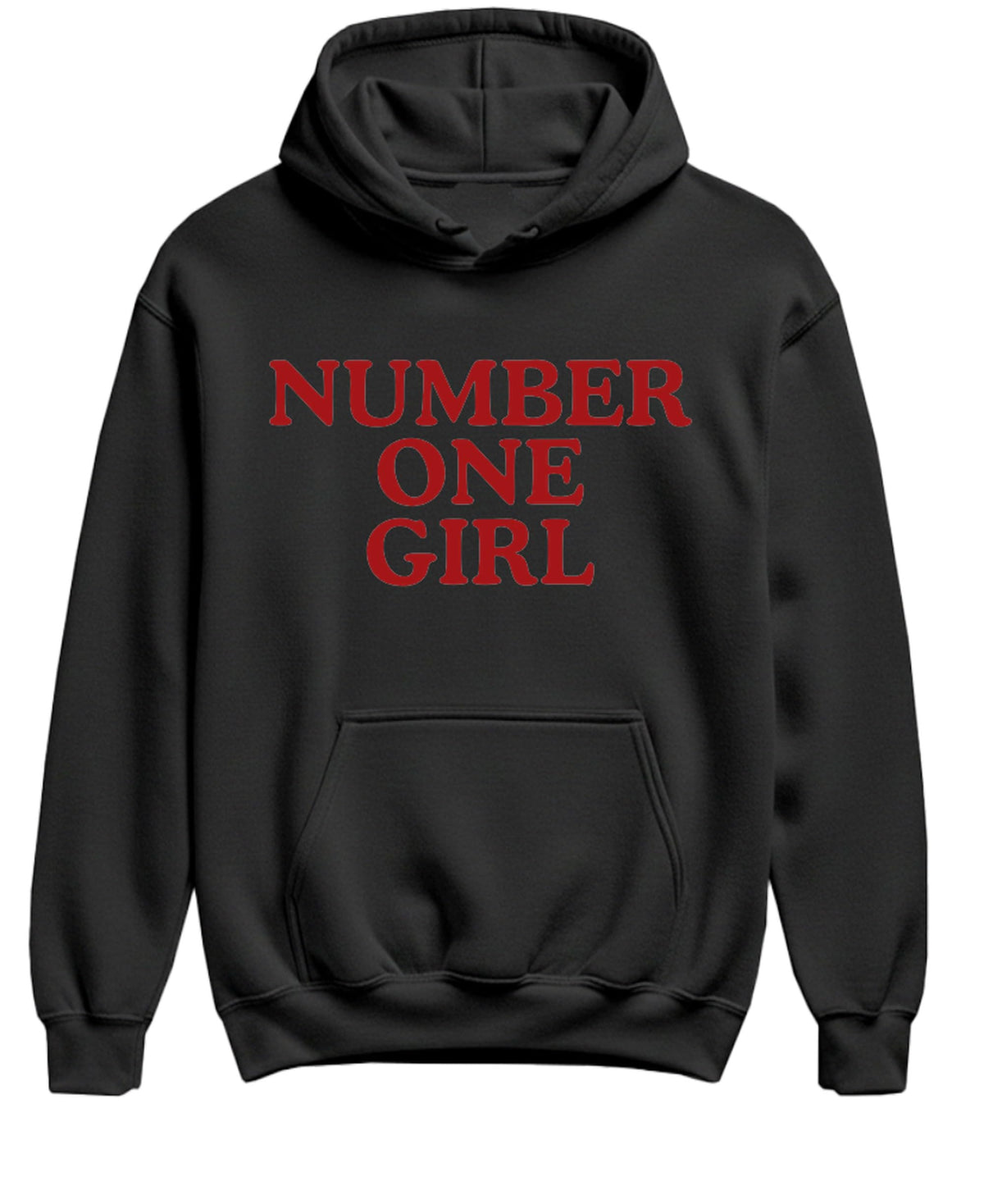 Number One Girl — Black Hoodie — front