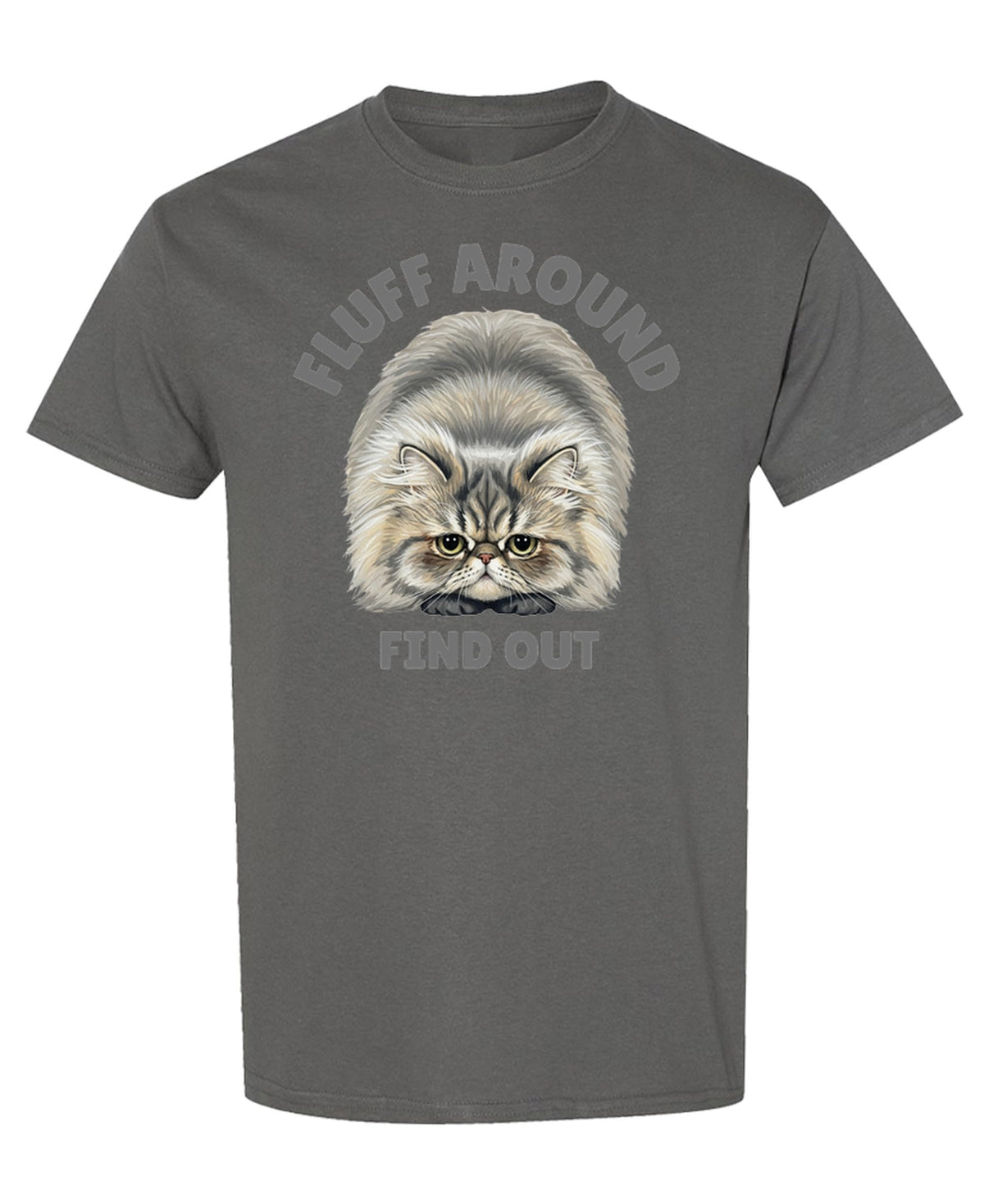 Fluff Around and Find Out — Charcoal T-Shirt — front