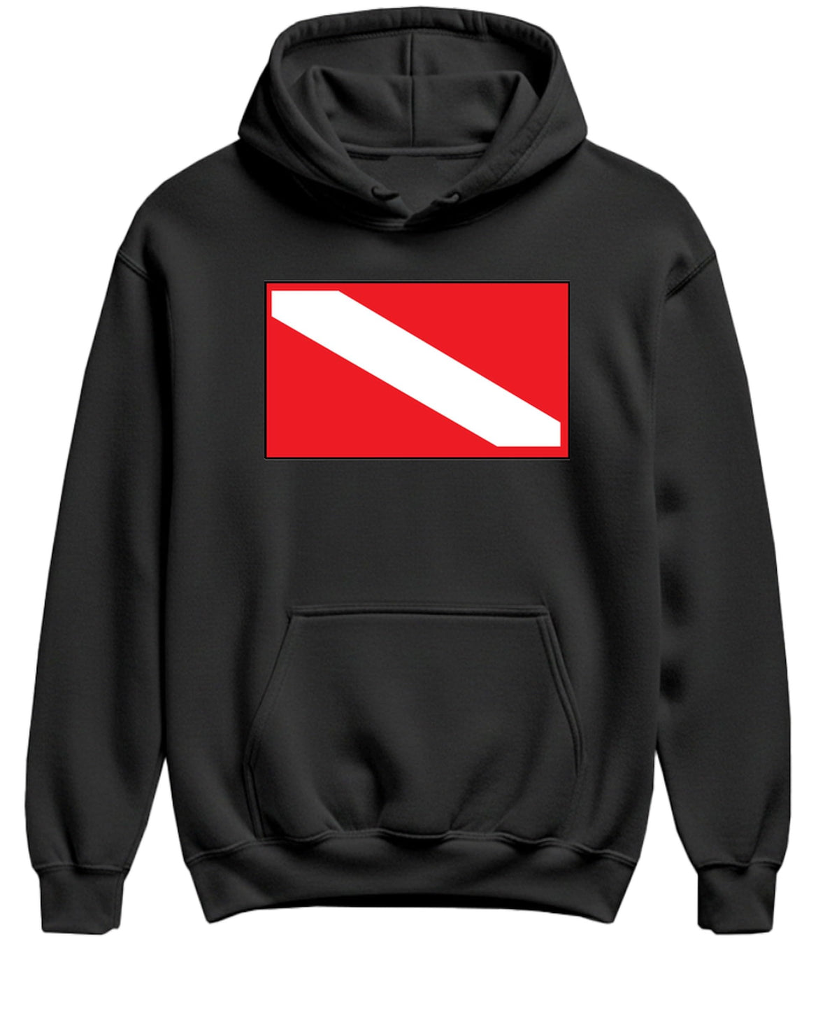 Scuba Diver — Black Hoodie — front