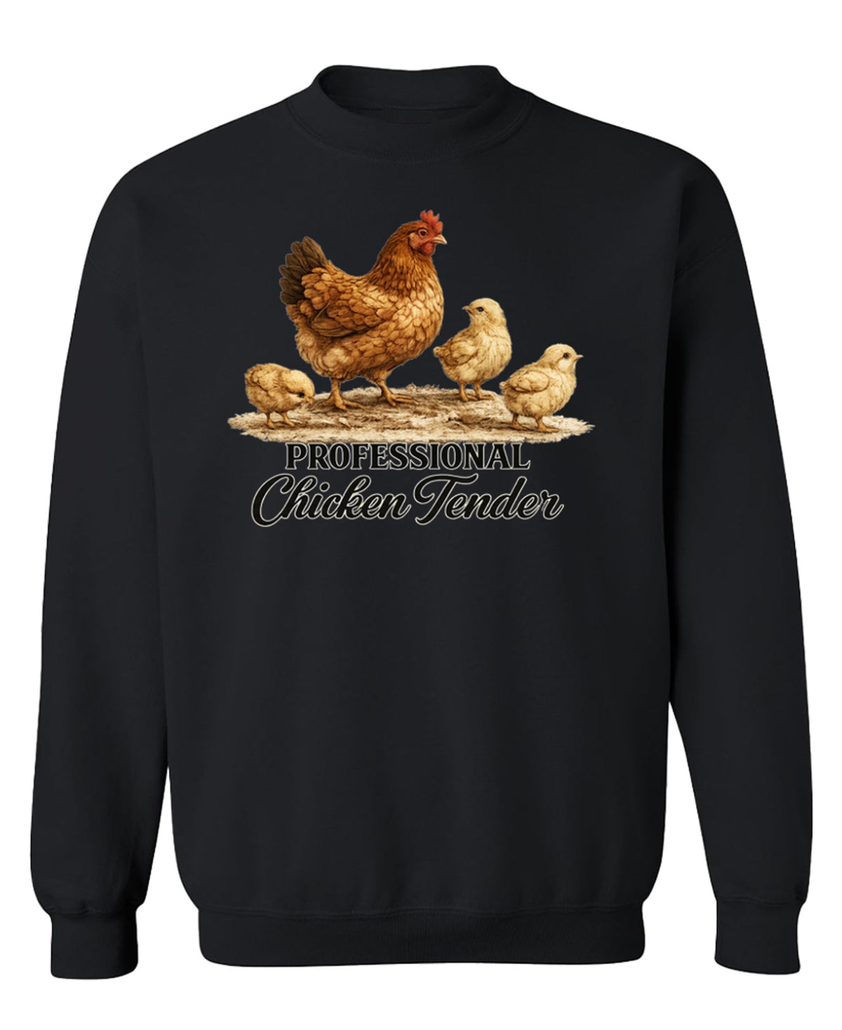 Chicken Tender Funny — Black Sweatshirt — front