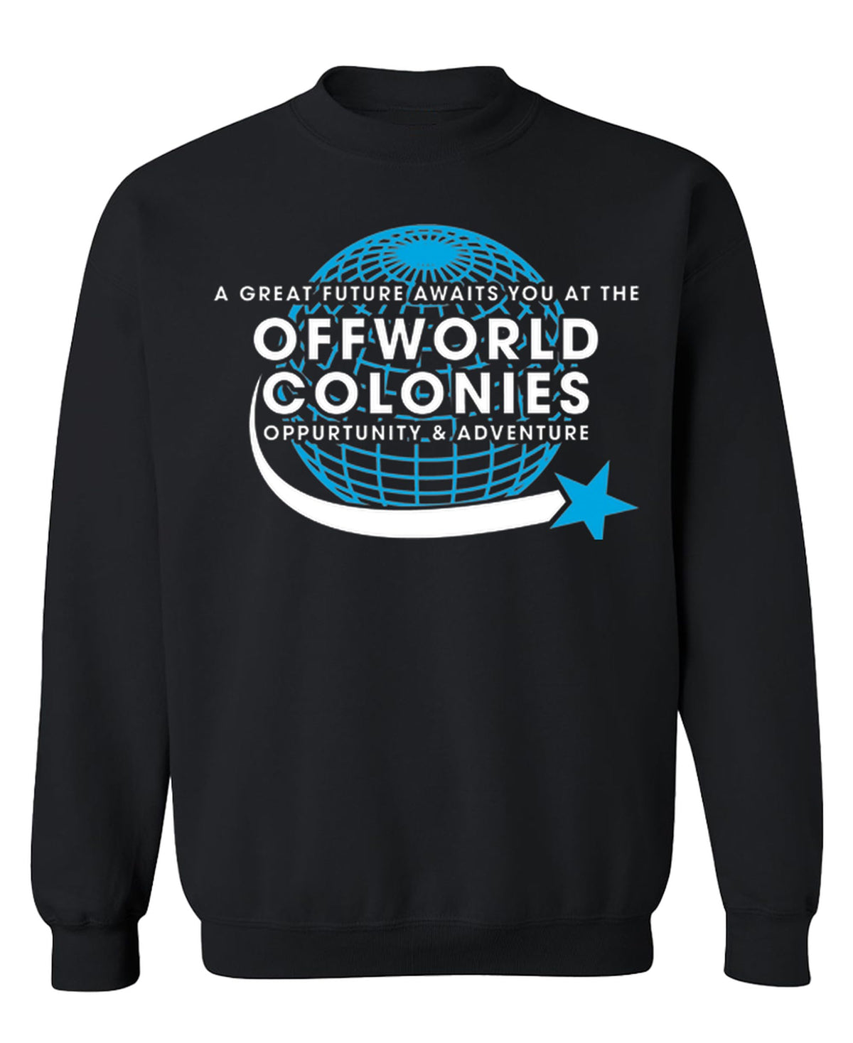 Offworld Colonies — Black Sweatshirt — front