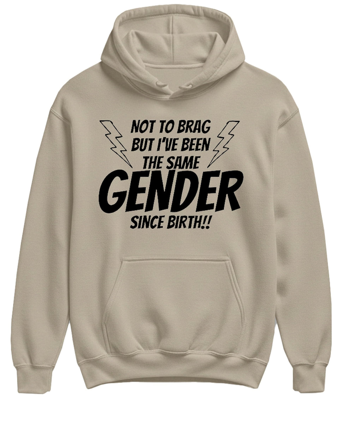 Funny Gender Identity — Sand Hoodie — front