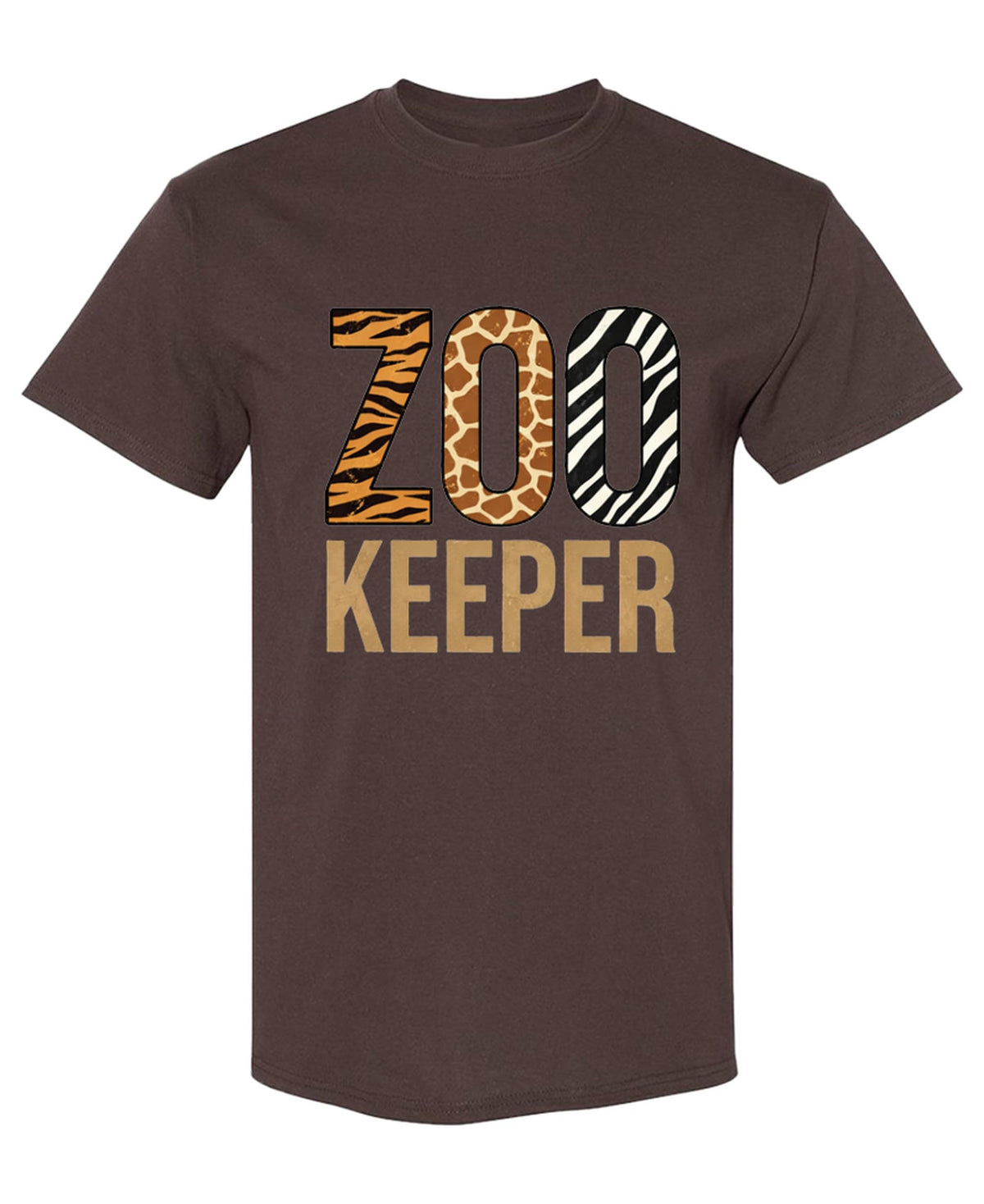 Zoo Keeper Tired Moms — Chocolate T-Shirt — front