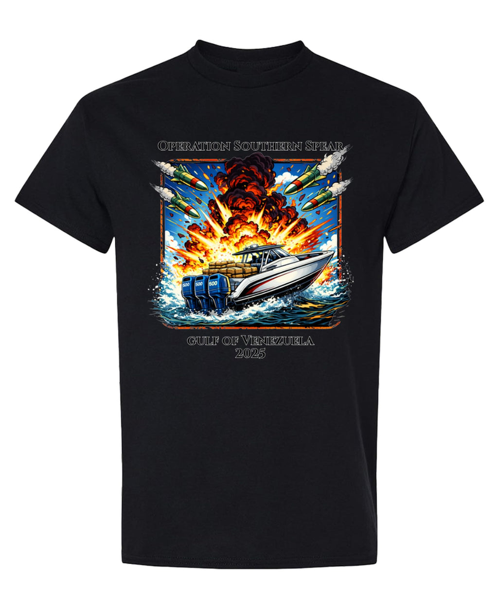 Gulf of Venezuela — Black T-Shirt — front