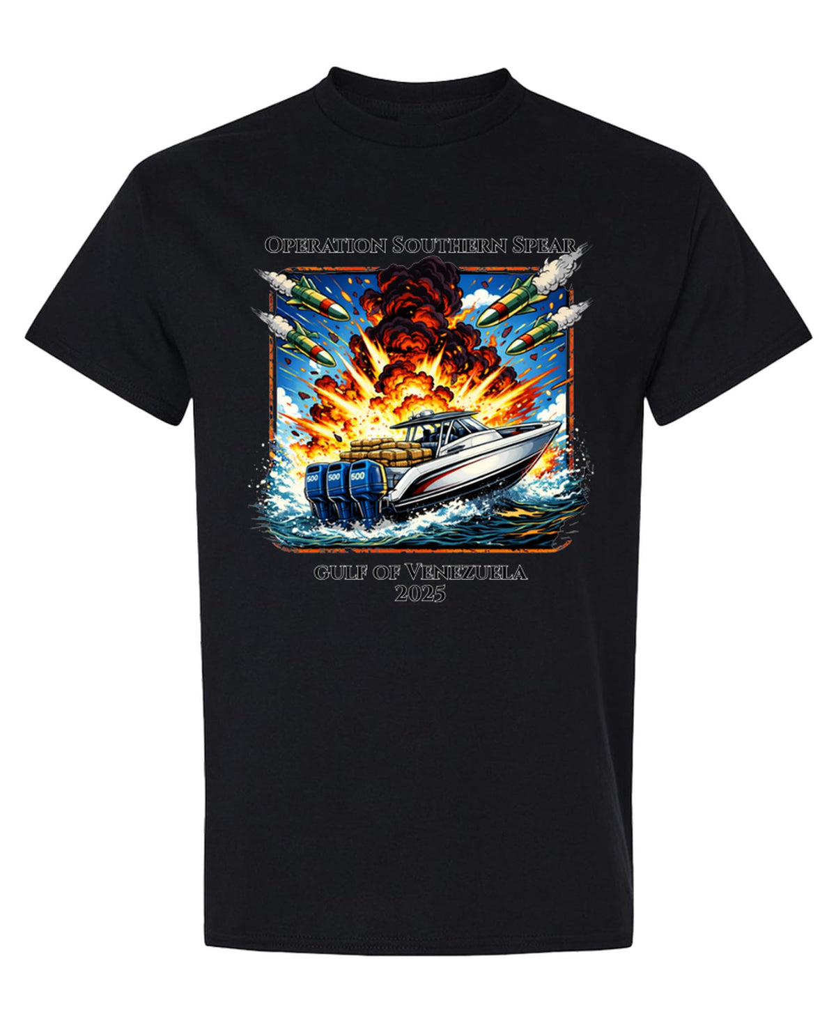 Gulf of Venezuela — Black T-Shirt — front