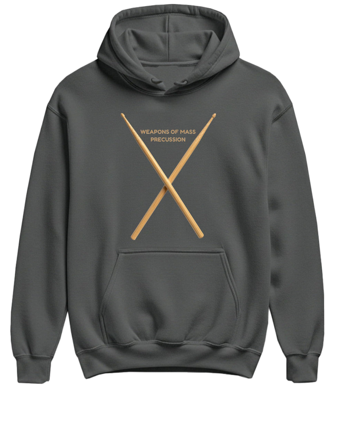 Weapons of Mass Percussion — Charcoal Hoodie — front