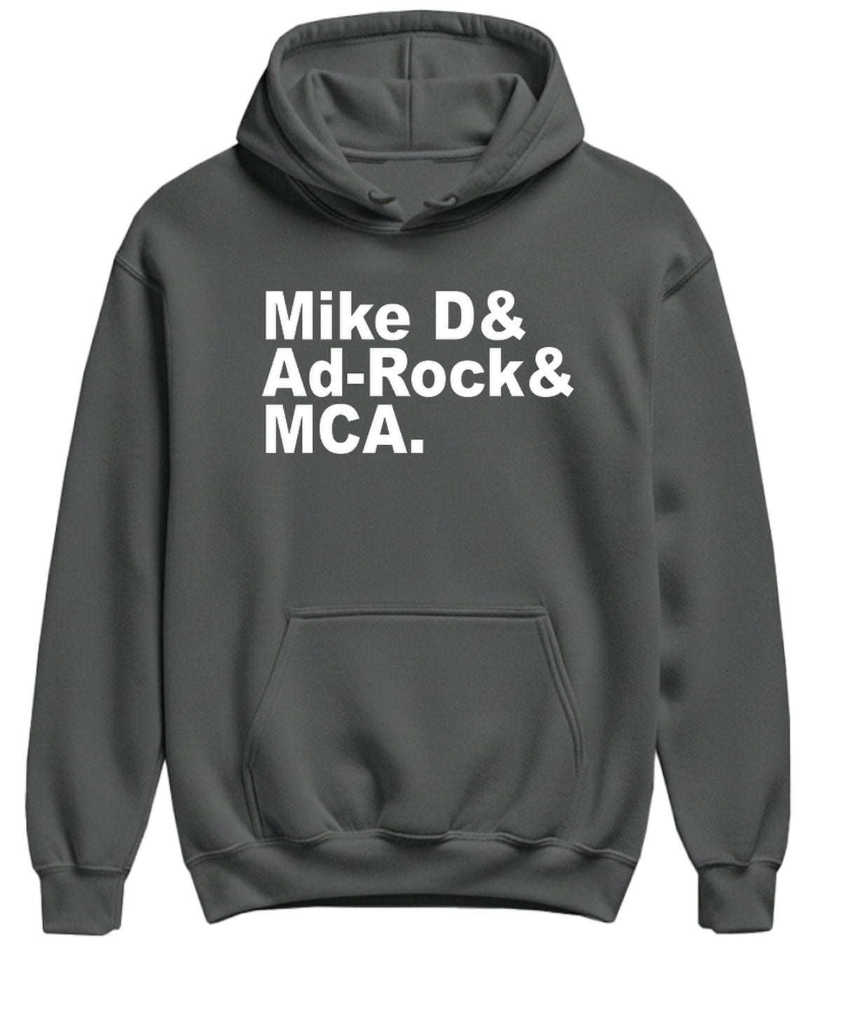 Mike D Ad-Rock MCA Names — Charcoal Hoodie — front