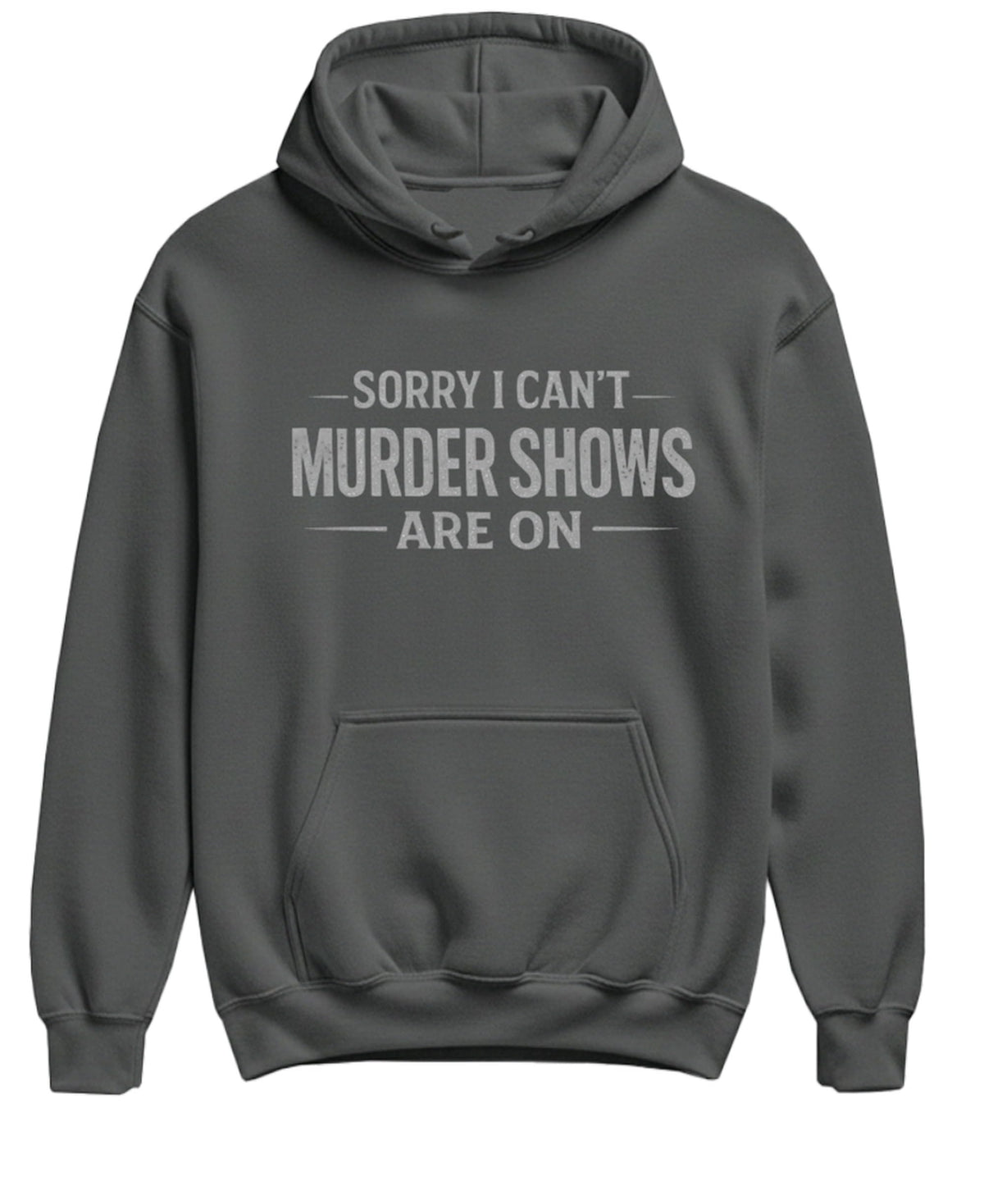 True Crime — Charcoal Hoodie — front