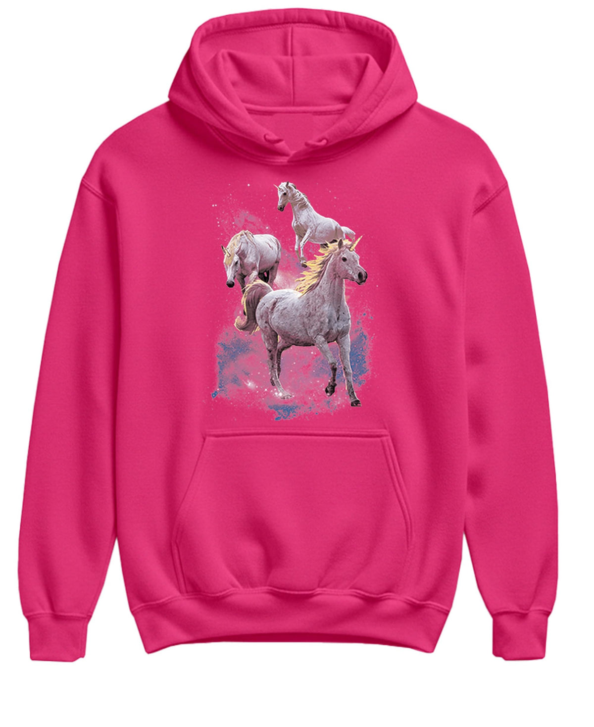 Unicorn Herd — Heliconia Hoodie — front