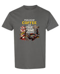 Coffee and True Crime — Charcoal T-Shirt — front
