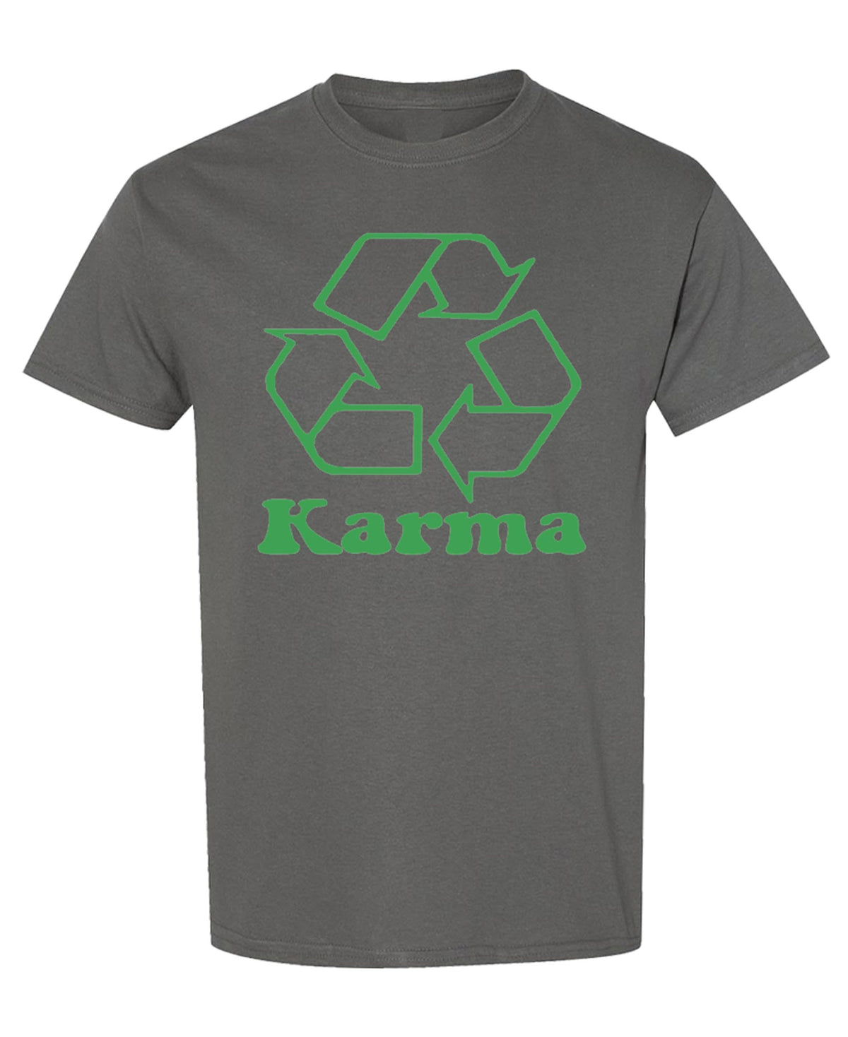 Karma Recycling — Charcoal T-Shirt — front