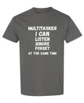Multitasker Funny — Charcoal T-Shirt — front