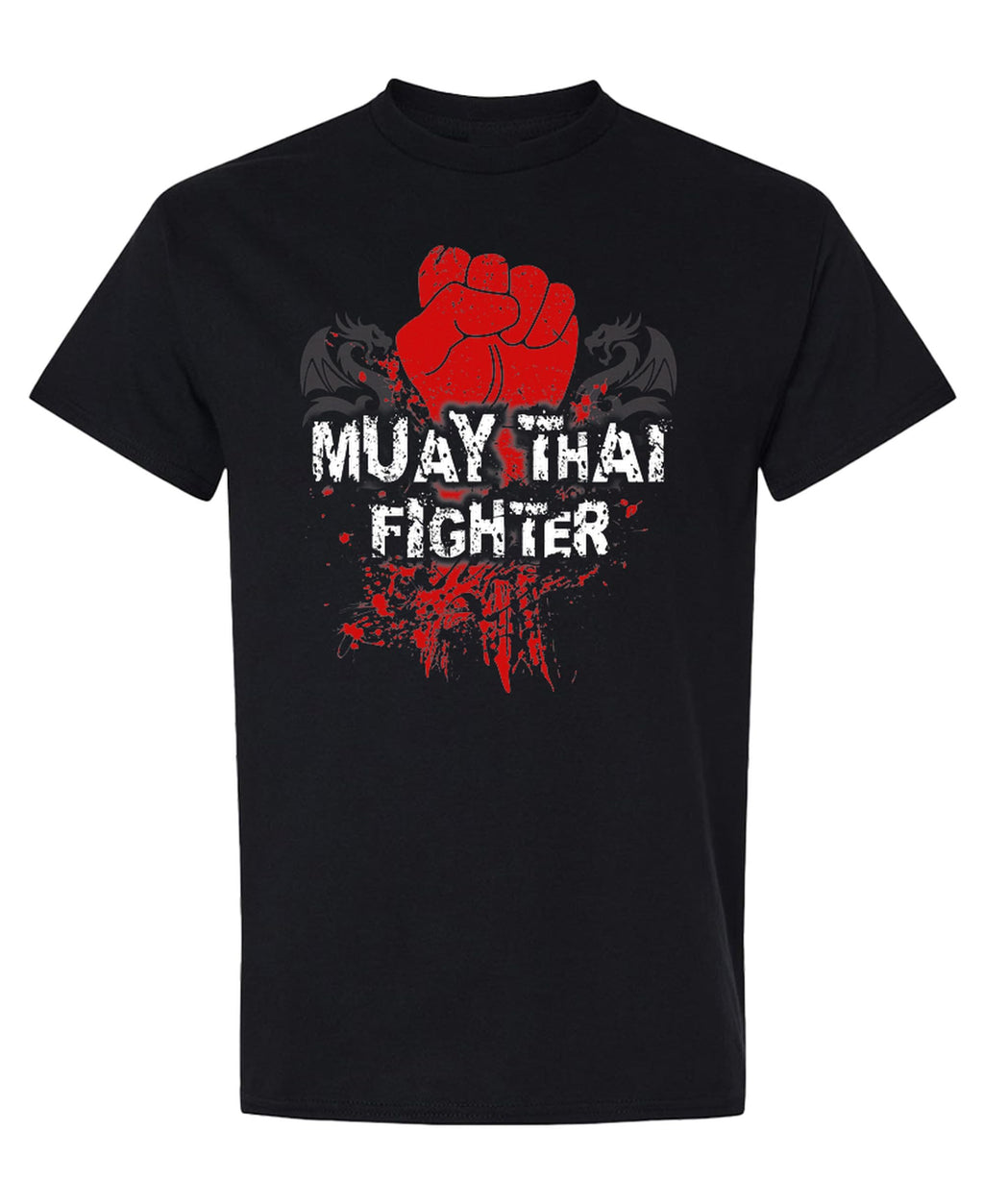 Muay Thai Fighter — Black T-Shirt — front