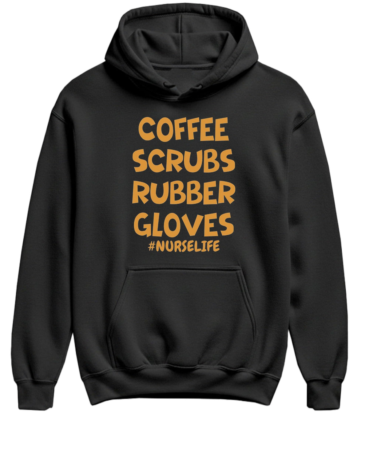 Nurse Life — Black Hoodie — front