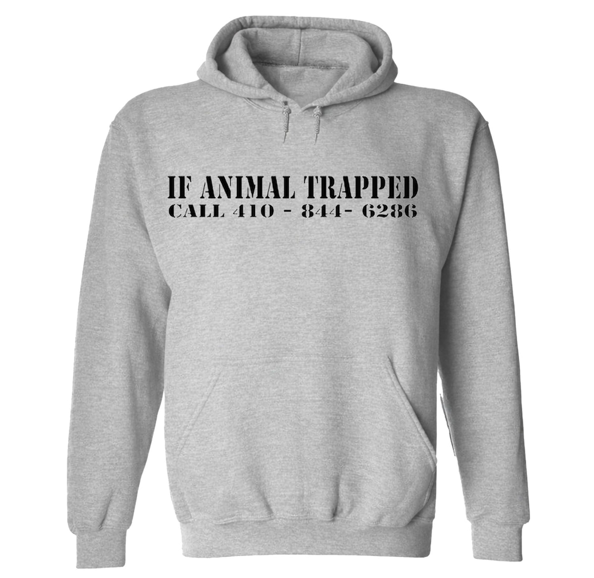 If Animal Trapped Call — Sport Gray Hoodie — front