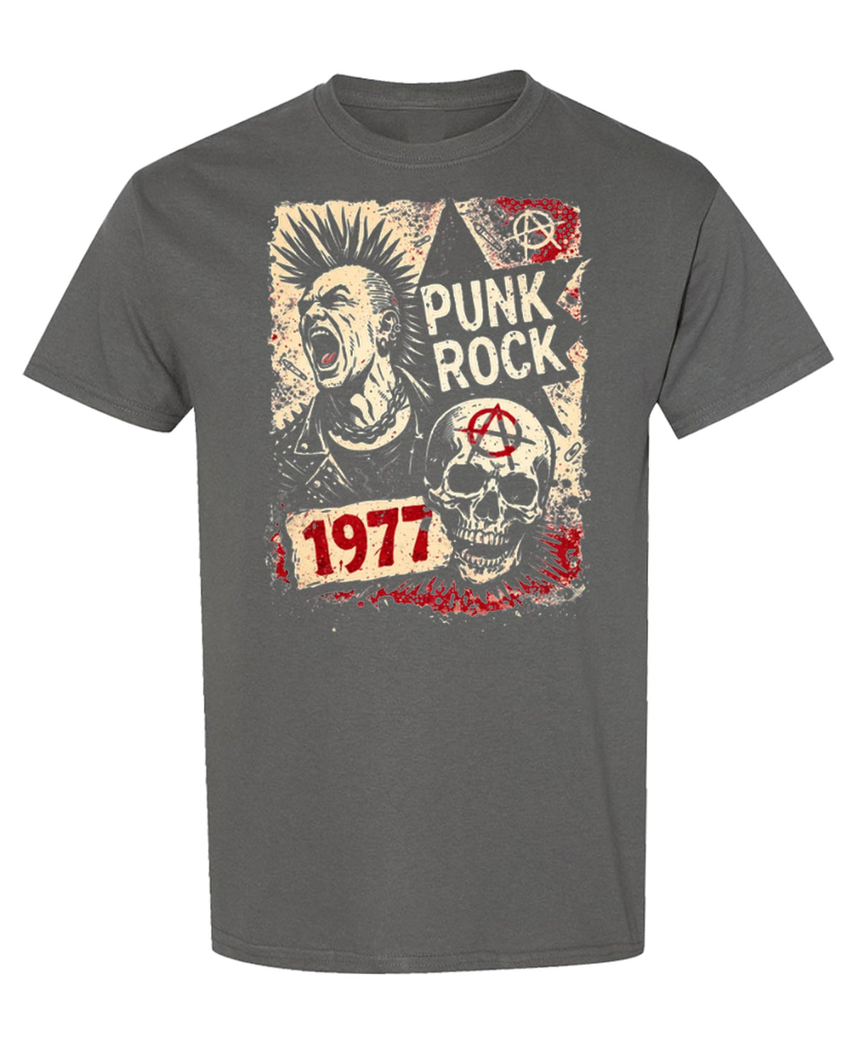 Punk Rock 1977 — Charcoal T-Shirt — front