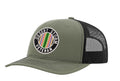 Desert Storm Veteran — Desert Storm Veteran - Army Green and Black - Standard Bill Embroidered Trucker Hat — front