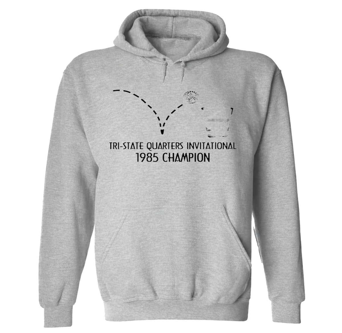 1985 Quarters Invitational Champion — Sport Gray Hoodie — front
