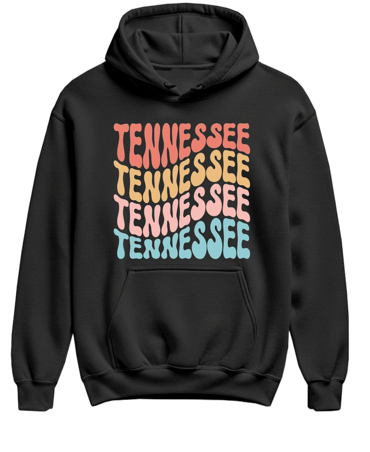 Tennessee — Black Hoodie — front