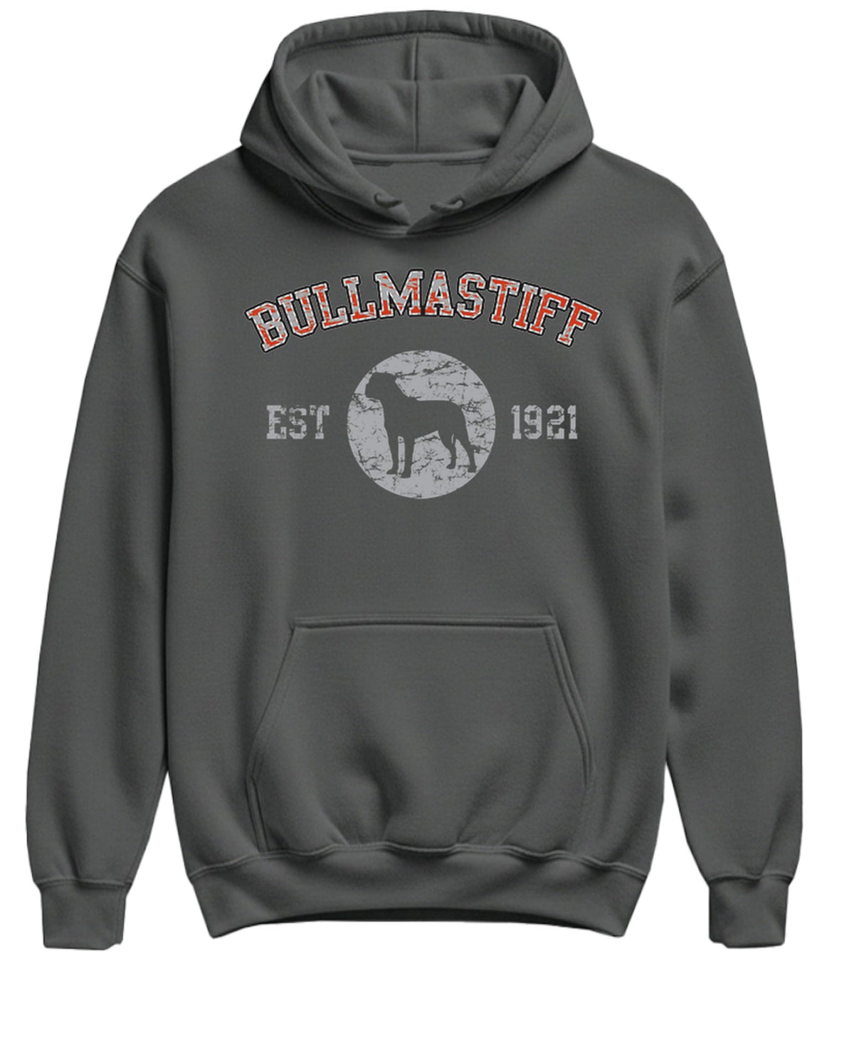 Bullmastiff Established 1921 — Charcoal Hoodie — front