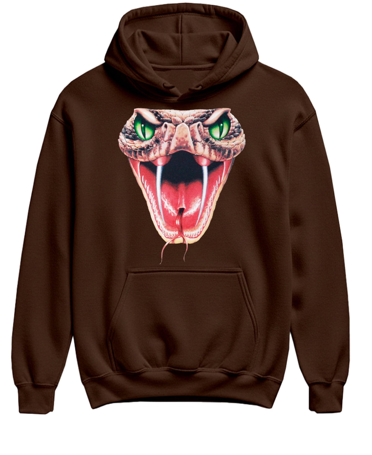 Viper Fangs — Chocolate Hoodie — front