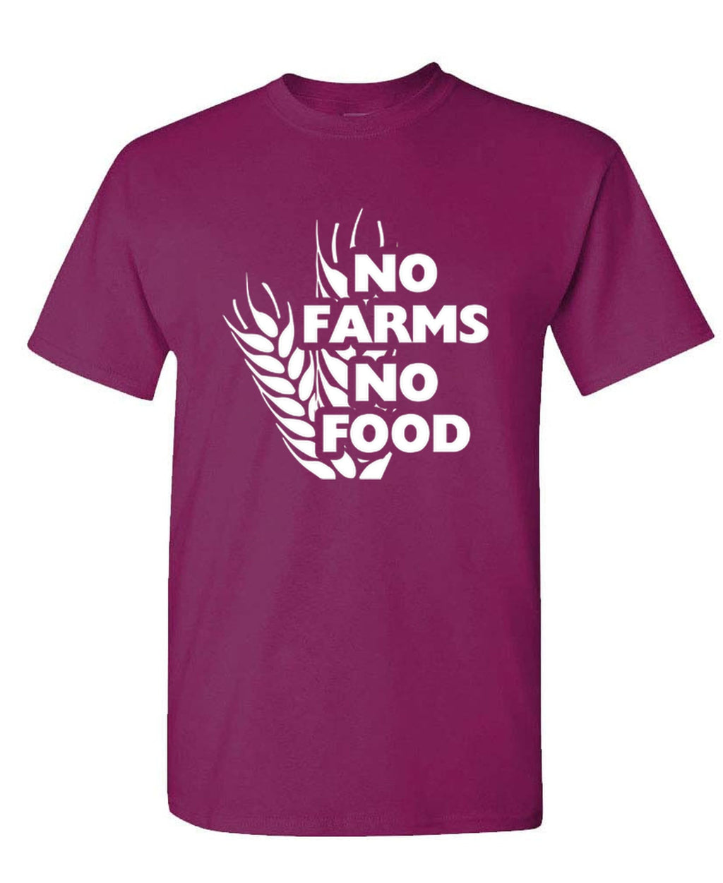 No Farms No Food — Berry T-Shirt — front