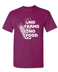 No Farms No Food — Berry T-Shirt — front