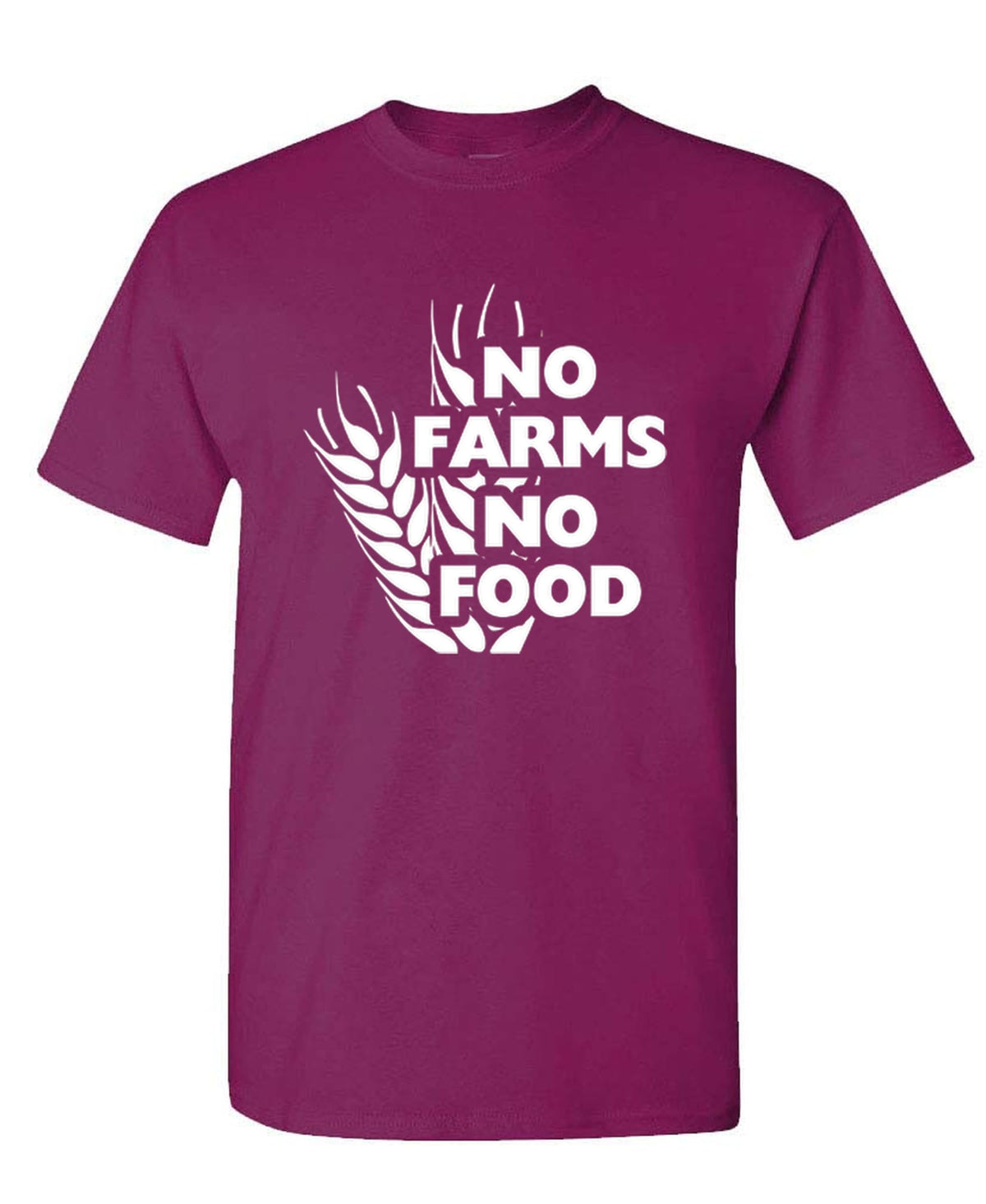 No Farms No Food — Berry T-Shirt — front