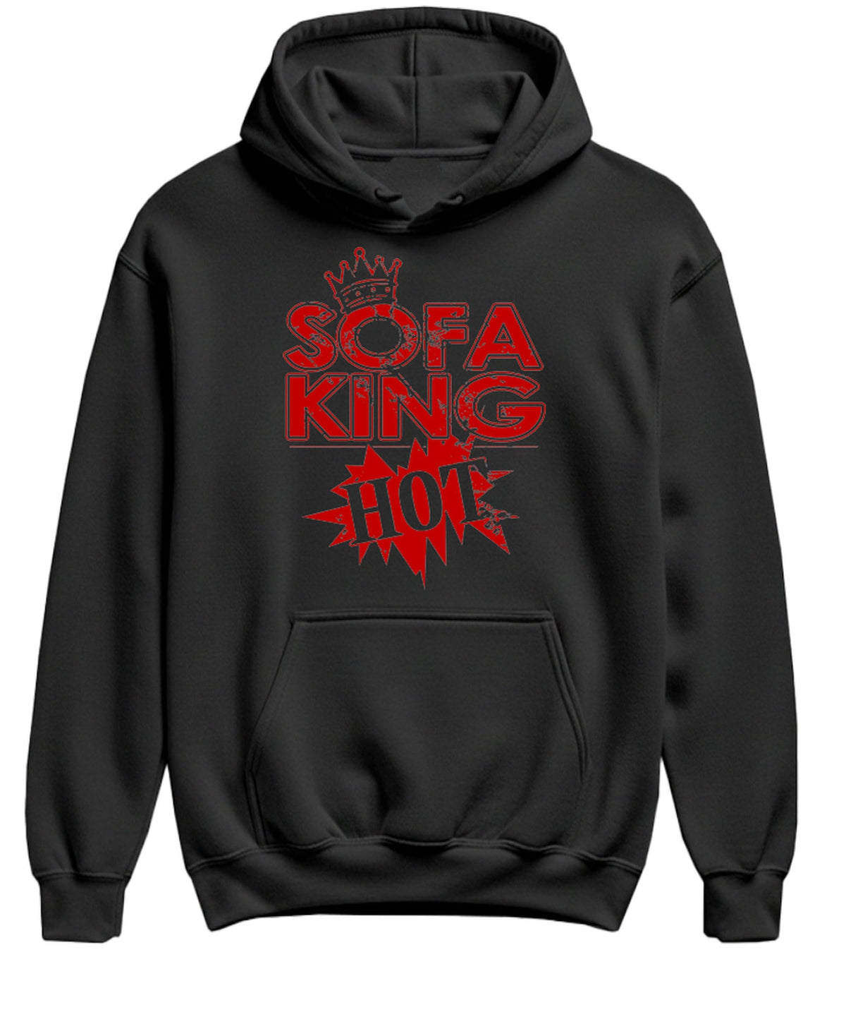 Funny Pun — Black Hoodie — front