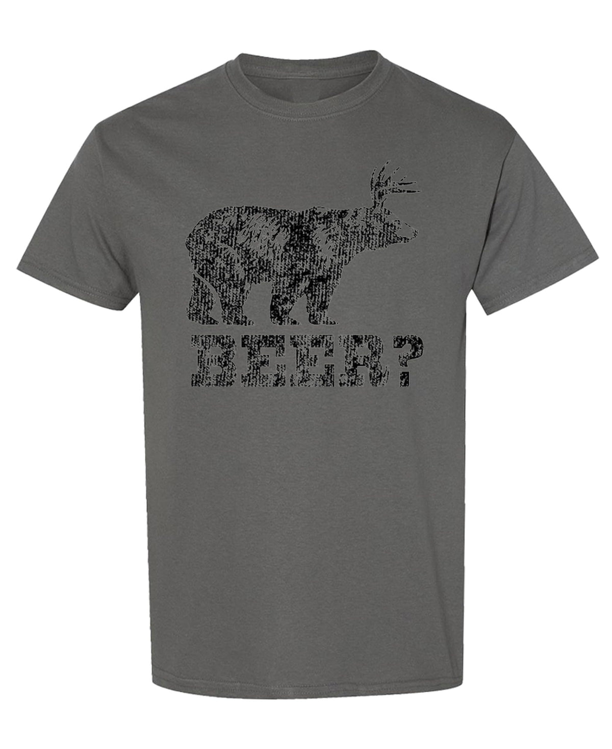 Deer Beer Bear — Charcoal T-Shirt — front