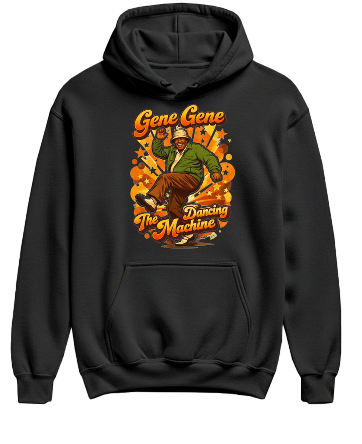 Dancing Machine — Black Hoodie — front