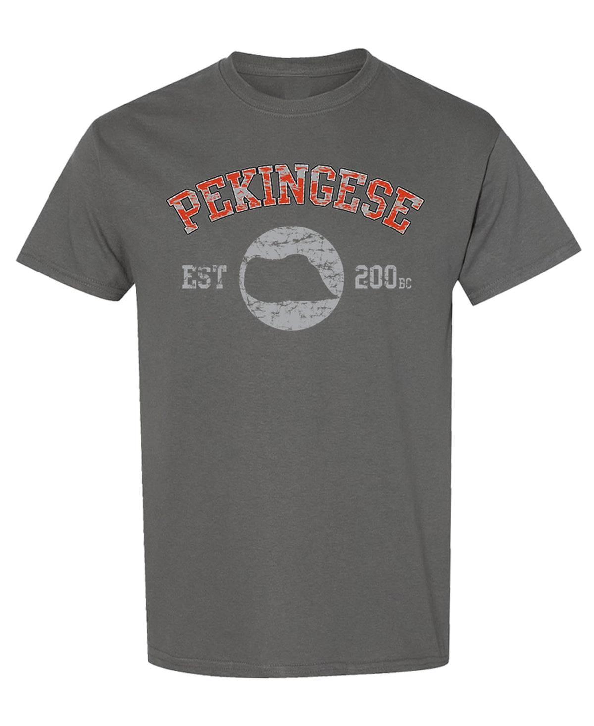 Pekingese Established 200 BC — Charcoal T-Shirt — front