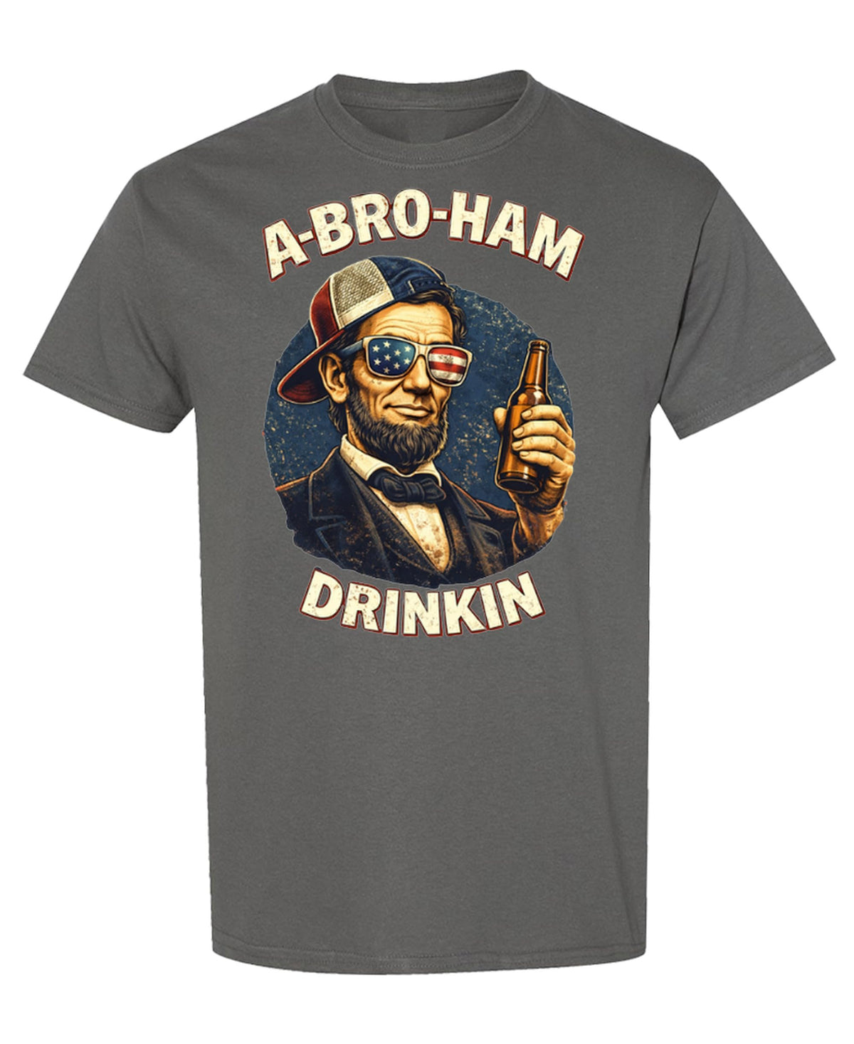 Funny Patriotic Drinking — Charcoal T-Shirt — front