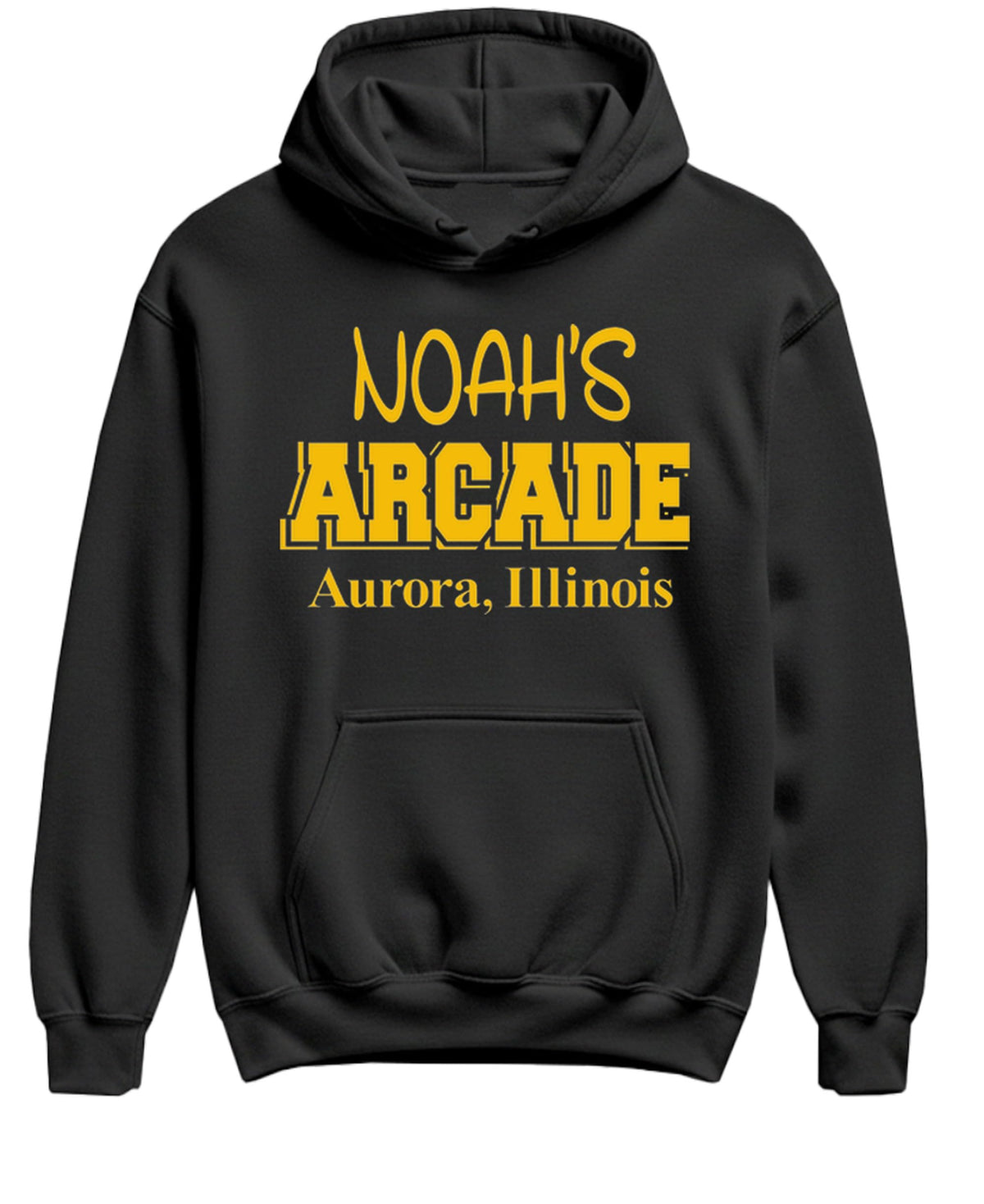 Noah's Arcade — Black Hoodie — front