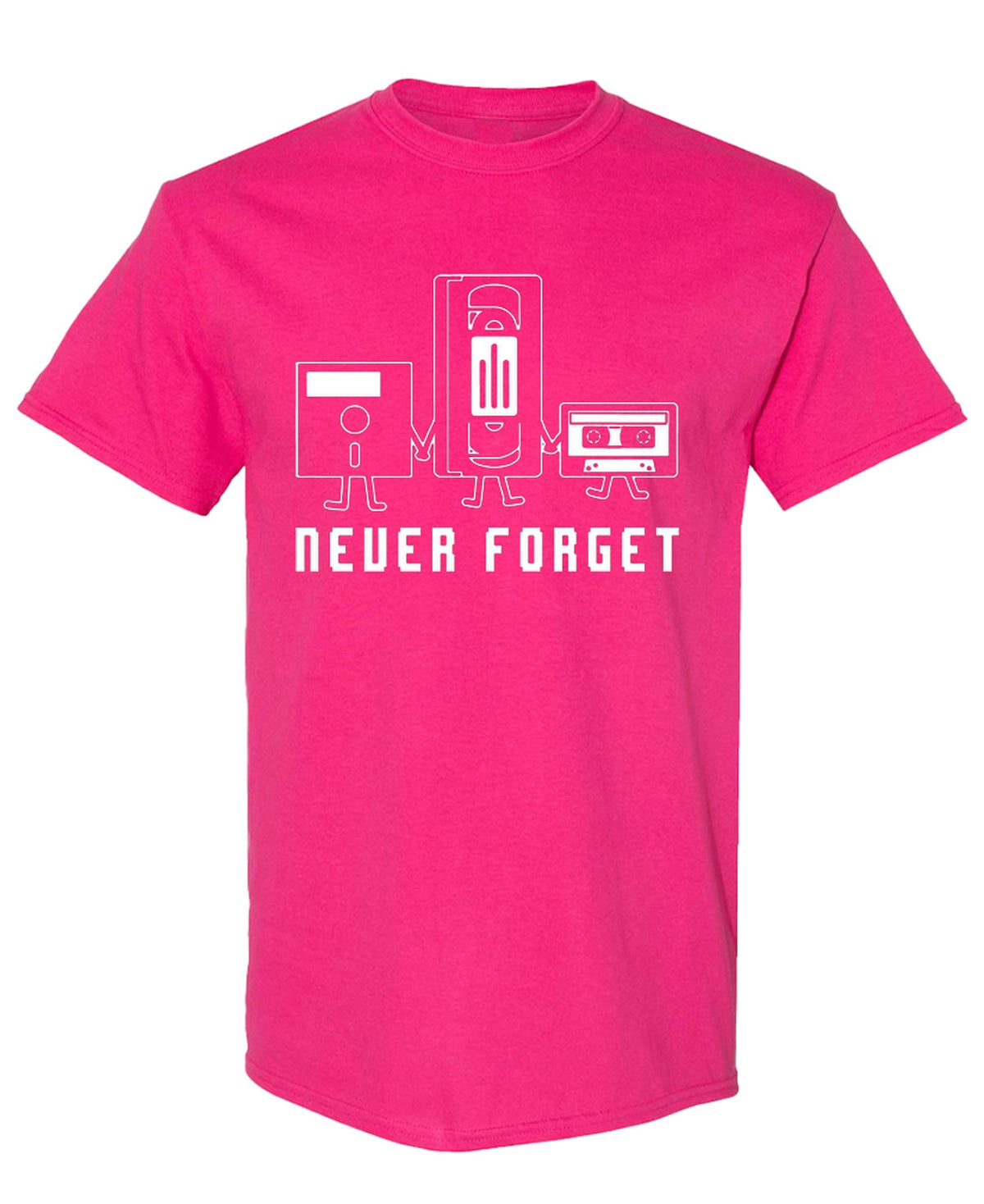 Never Forget Retro Media — Heliconia T-Shirt — front