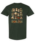 Mushroom Forager — Forest Green T-Shirt — front