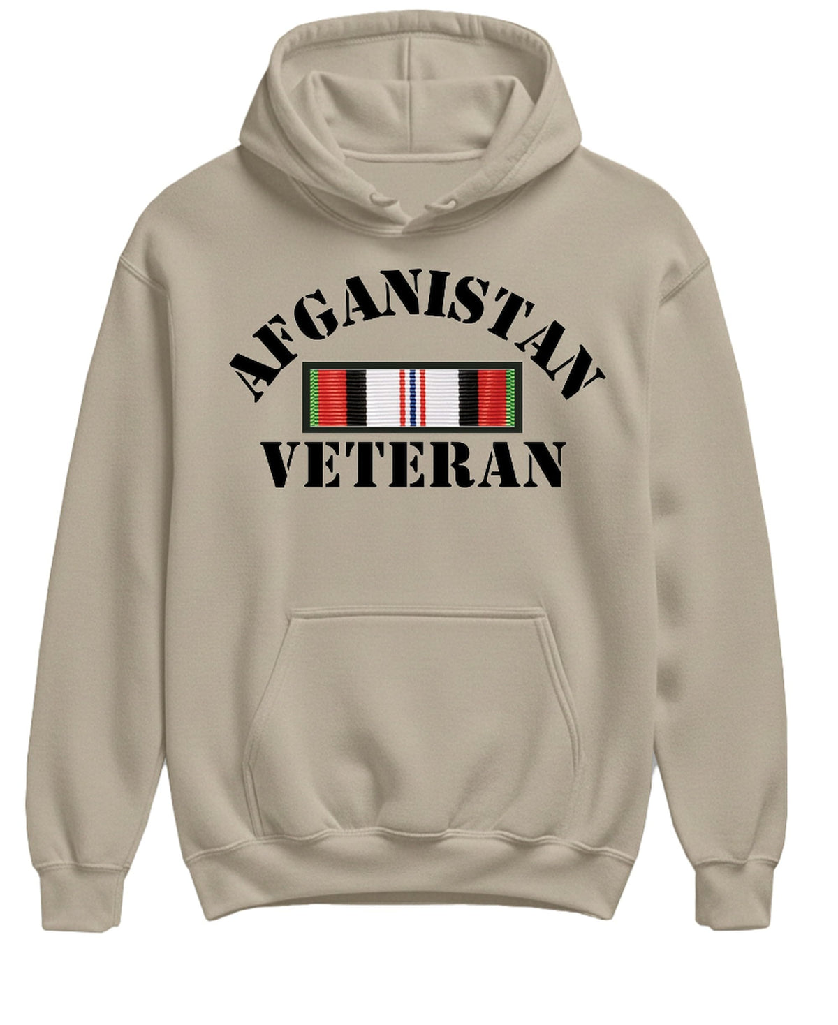 Afghanistan Veteran — Sand Hoodie — front