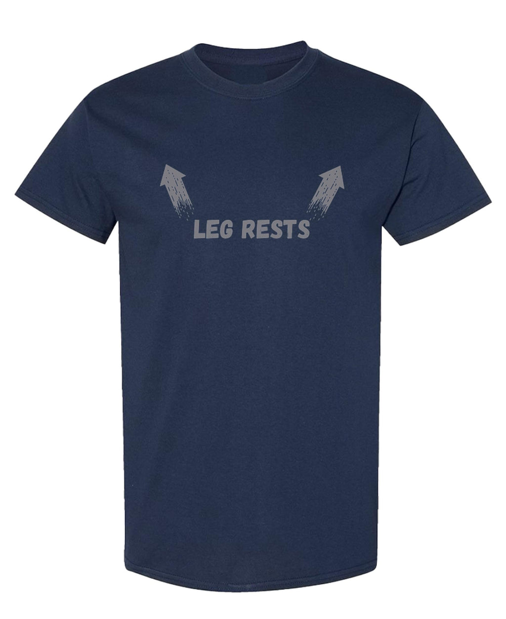 Leg Rests Arrows — Navy T-Shirt — front