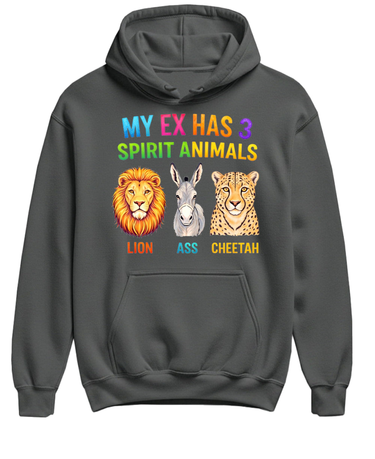 Funny Animal Lover — Charcoal Hoodie — front