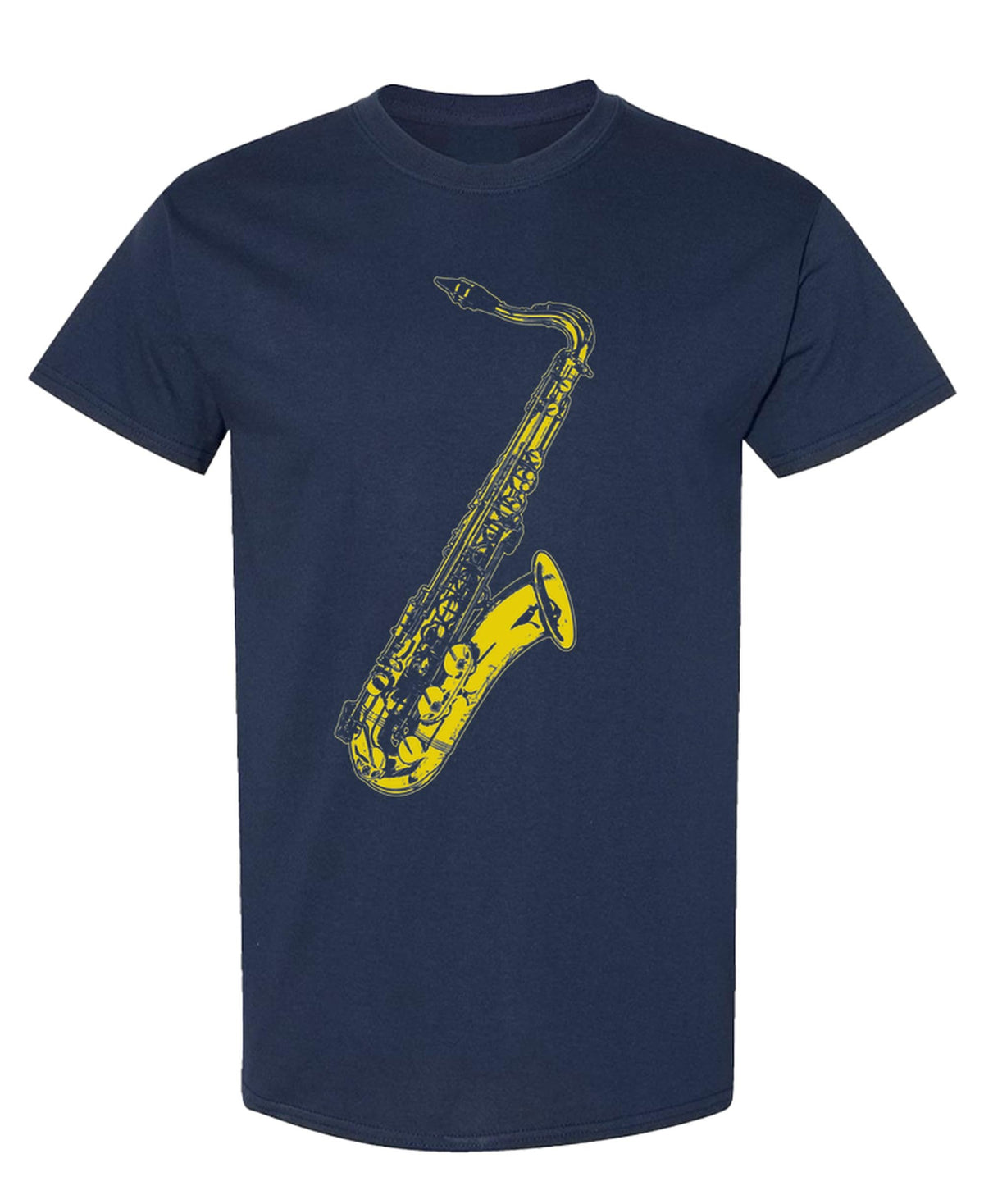 Golden Saxophone — Navy T-Shirt — front
