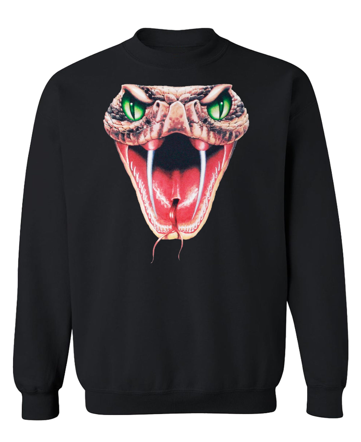 Viper Fangs — Black Sweatshirt — front