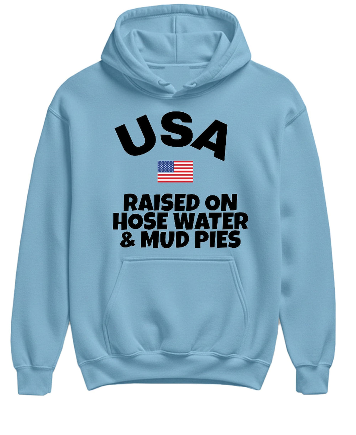 4th of July — Light Blue Hoodie — front