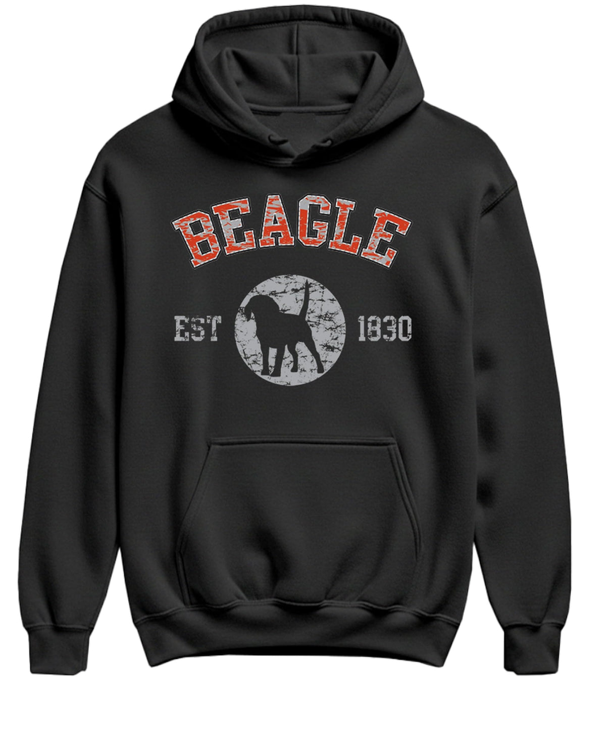 Beagle Established 1830 — Black Hoodie — front